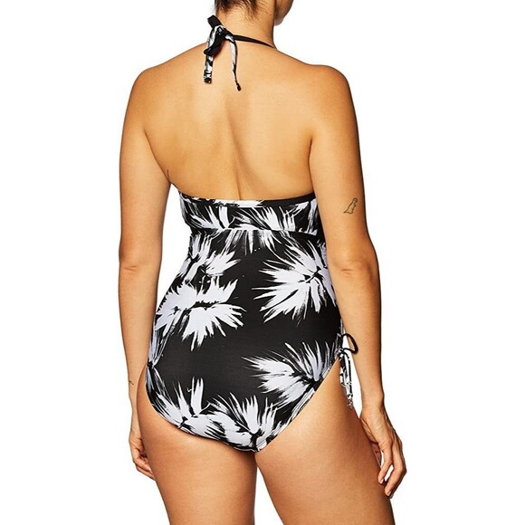 DKNY Women's Floral Halter Top One-Piece Swimsuit - Size 10 - Picture 4 of 4